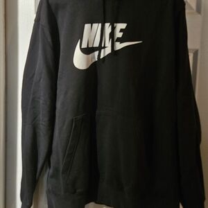 Nike Men's Black and White Hoodie